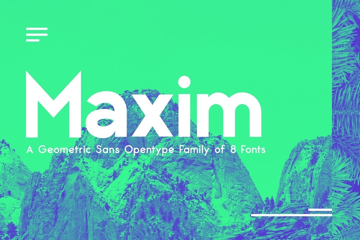 Przykład czcionki Maxim Sans